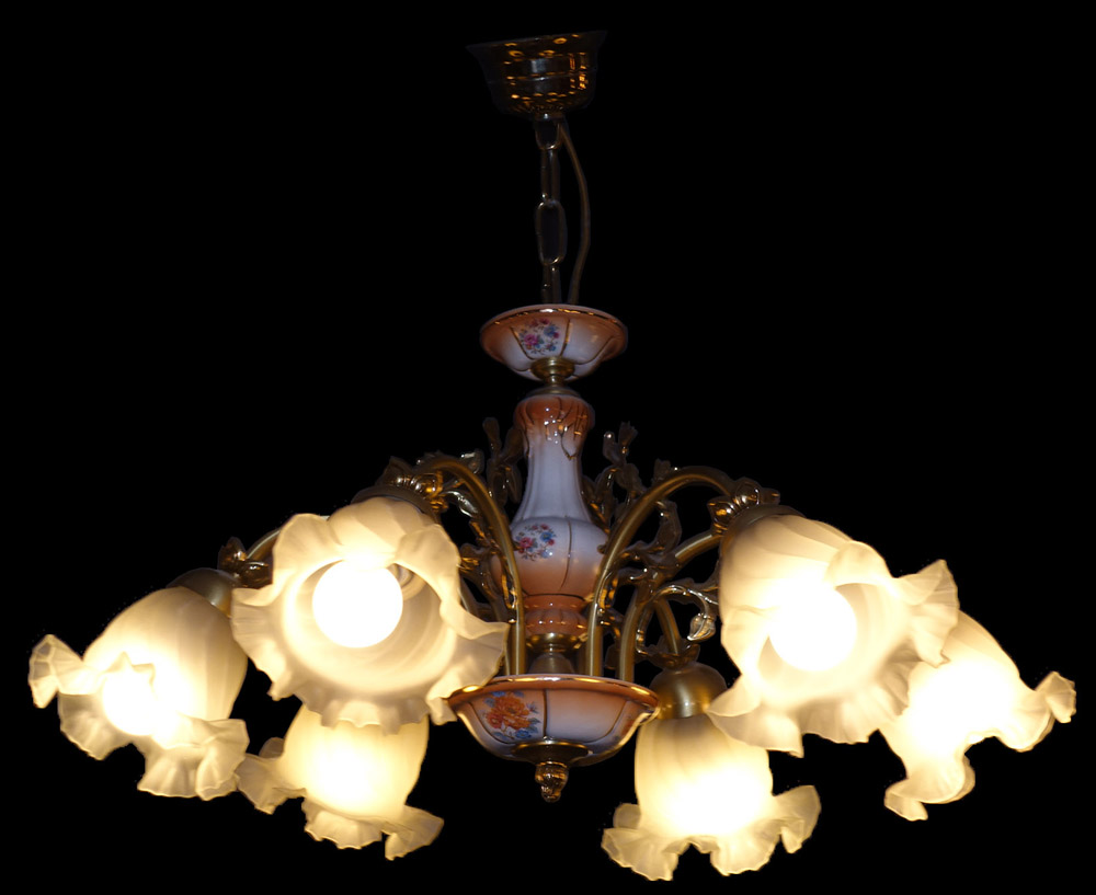 イタリア ヴィンテージ シャンデリア ６灯 [188-230130F