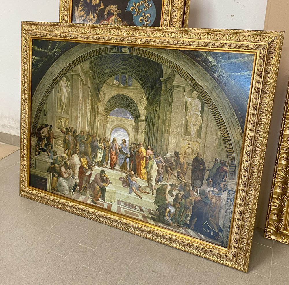 世界の名画 複製画 『アテネの学堂』ラファエロ 140x110cm [457 