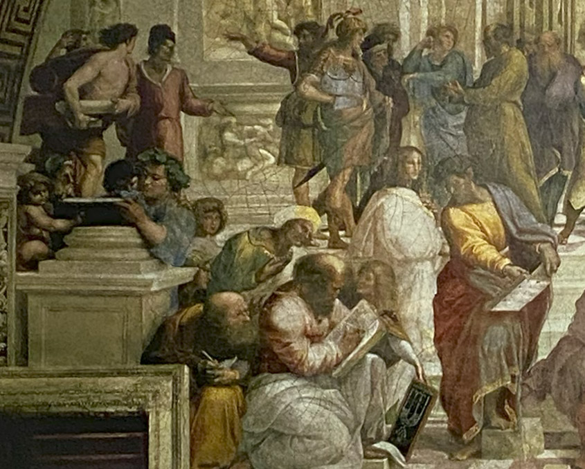 世界の名画 複製画 『アテネの学堂』ラファエロ 140x110cm [457 