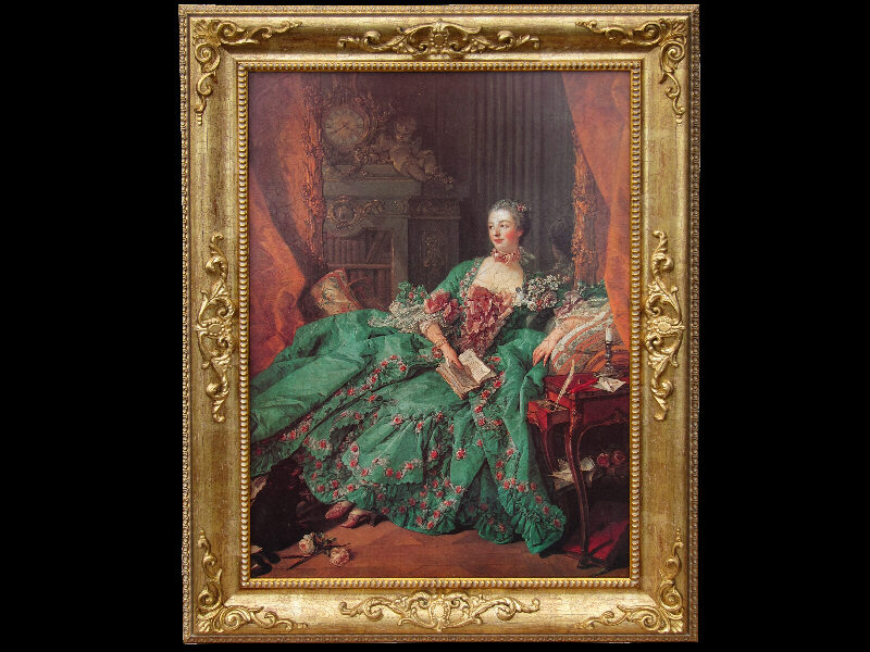 世界の名画 複製画 『ポンパドール侯爵夫人』ブーシェ 67x87cm