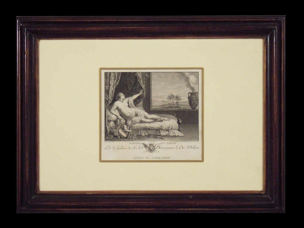 アンティーク版画 ギリシャ神話 『ゼウスとダナエ』1774年 - ウインドウを閉じる