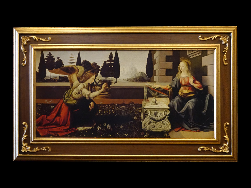 世界の名画 複製画 『受胎告知』 レオナルドダヴィンチ