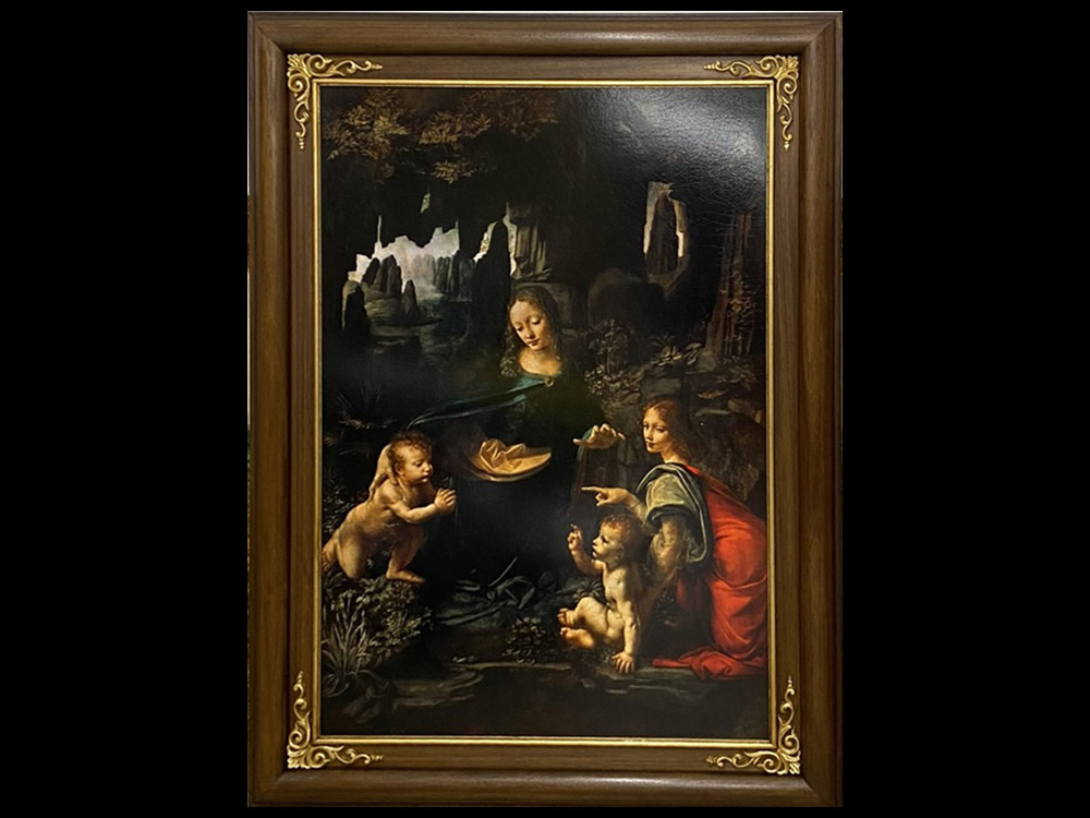 世界の名画 複製画 『岩窟の聖母』 レオナルドダヴィンチ