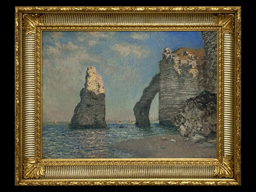 世界の名画 複製画 『エトルタの断崖』 1885年 クロードモネ