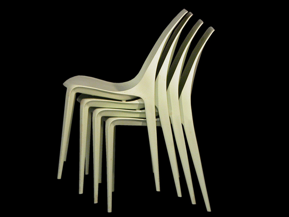 CATTELAN ITALIA社 スタッキングチェア 4脚セット BELUGA グリーン CATTELAN ITALIA社 スタッキングチェア 4脚セット BELUGA グリーン