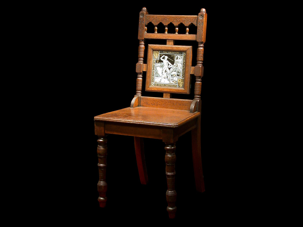 Sold! 英国アンティーク チェア ミントン・タイル入り Sir Arthur & Dovsterswivel Sold! 英国アンティーク チェア ミントン・タイル入り Sir Arthur & Dovsterswivel